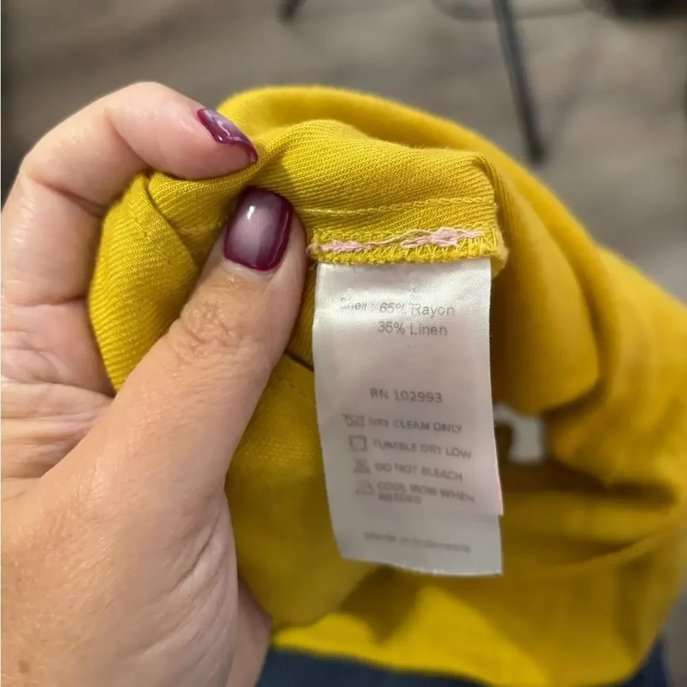 Marissa Webb Mustard Yellow Ruffle Cutout Dress 8